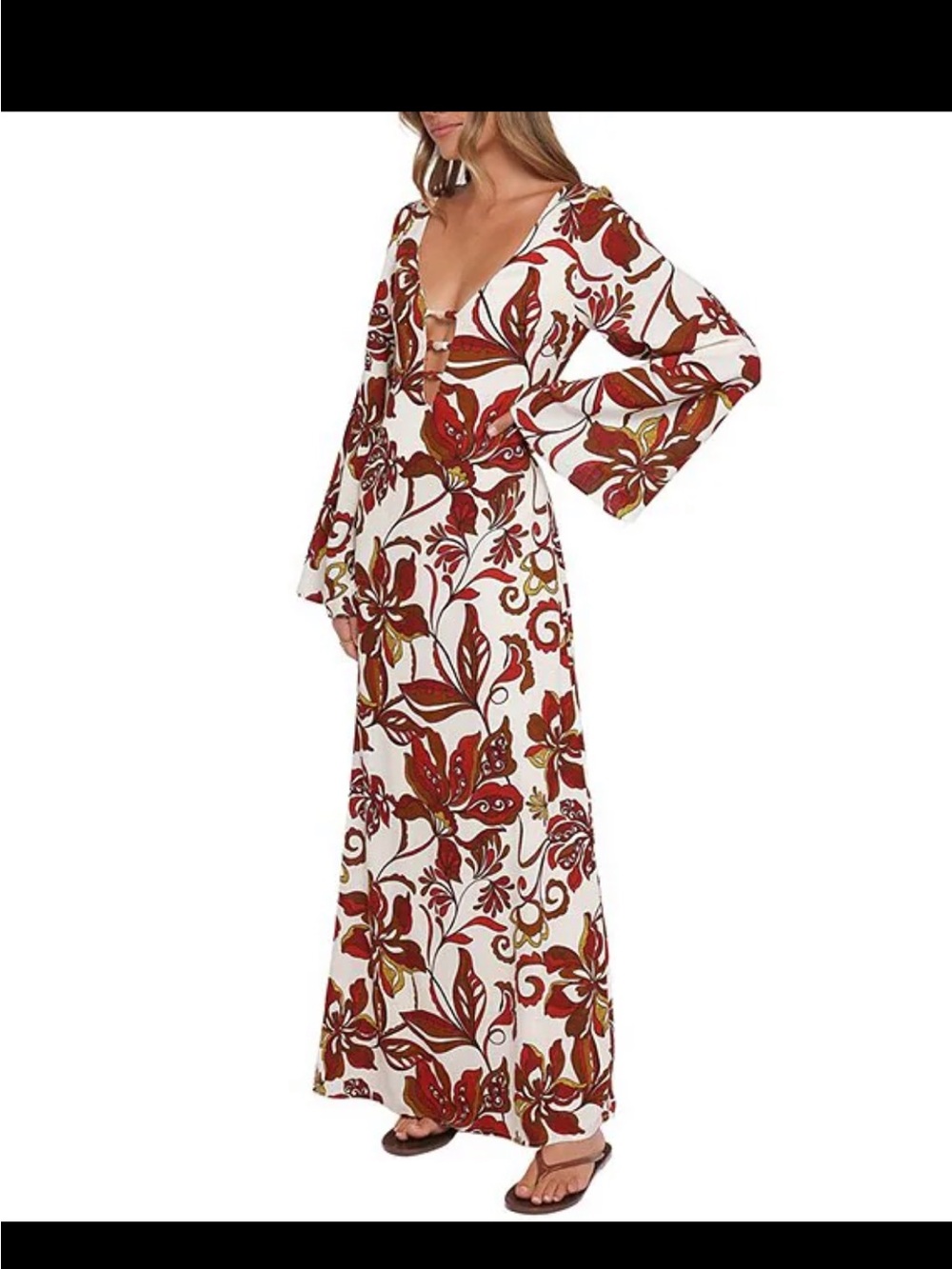 Petal & pup inala floral print long sleeve maxi dress